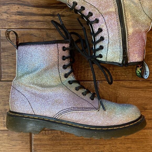 Dr. Martens 1460 Glitter Multicolored Rainbow Combat Boots Size 5 - Picture 3 of 13